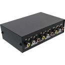 InLine AV Umschalter manuell 2-port, 3x Cinch IN/OUT