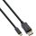 InLine USB Display Kabel, USB Typ-C Stecker zu DisplayPort Stecker (DP Alt Mode), 4K2K, schwarz, 7,5m