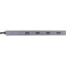 InLine® USB 3.2 Gen.2 Hub (10Gb/s), 4 Port USB-C, OTG, Aluminiumgehäuse