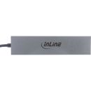 InLine USB 3.2 Gen.2 Hub (10Gb/s), USB Typ-C zu 4 Port Typ-C (1 Port power through bis 100W), OTG, Aluminiumgehäuse, grau, ohne Netzteil