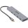 InLine USB 3.2 Gen.2 Hub (10Gb/s), USB Typ-C zu 4 Port Typ-C (1 Port power through bis 100W), OTG, Aluminiumgehäuse, grau, ohne Netzteil