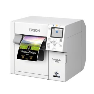 Epson ColorWorks C4000, Mattschwarze Tinte, Cutter, ZPLII, USB, Ethernet