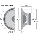 Top-Hi-Fi-Tiefmitteltöner, 120 W, 8 Ω SPH-200KE/SW