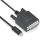 Premium Aktives 2K USB-C / DVI Kabel – 1,50m, schwarz