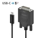 Premium Aktives 2K USB-C / DVI Kabel – 1,00m, schwarz