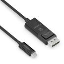 Premium 4K USB-C / DisplayPort Kabel – 2,00m, schwarz