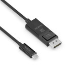 Premium 4K USB-C / DisplayPort Kabel – 1,50m, schwarz