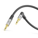 Premium 3,5mm Klinke Stereo Audio Kabel mit Winkelstecker...