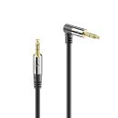 Premium 3,5mm Klinke Stereo Audio Kabel mit Winkelstecker...