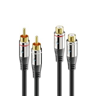 2x RCA Stereo Audio Verlängerung 1.0m