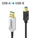 USB 3.2 USB-A / USB-B AOC Glasfaserkabel, 25.0m