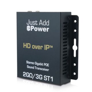 JustAddPower - 2GΩ/3G Stereo-Gigabit-POE-Sound-Transceiver