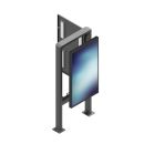 Hochformat Outdoor-Kiosk 75" Samsung OHF