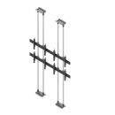 edbak - Video Wall Bolt Down Boden-Decken-Halterung, modular 2x2, für 49"-57" Bildschirme, quer