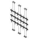 edbak - Video Wall Bolt Down Boden-Decken-Halterung, modular 3x3, für 42"-47" Bildschirme, quer