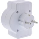 InLine® Steckdosenadapter, SK Stecker an 2xEuro+1x...