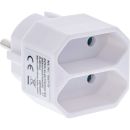 InLine® Steckdosenadapter, Schutzkontakt Stecker an...