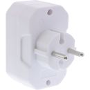 InLine® Steckdosenadapter, Schutzkontakt Stecker an...