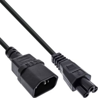 InLine® Netzkabel, C14 Kupplung auf C5 Stecker, schwarz, 2m