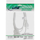 InLine® Euro-Verlängerung, Eurostecker an Eurokupplung, weiß, 0,2m