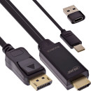 InLine® HDMI zu DisplayPort Konverter Kabel, 4K/60Hz,...