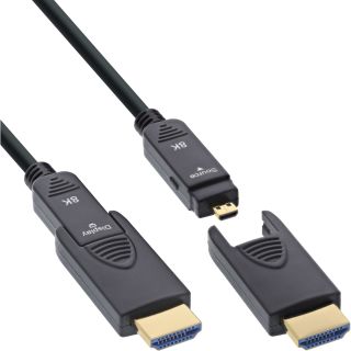 InLine® HDMI AOC Kabel, Ultra High Speed HDMI, 8K4K, Stecker abnehmbar, 25m