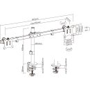 InLine® Tischhalterung, für 2x LCD-/LED-Display bis 81cm (32"), max. 9kg