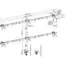 InLine® Tischhalterung, für 6x LCD-/LED-Display bis 81cm (32"), max. 7kg