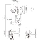 InLine® Tischhalterung, für LCD-/LED-Display bis 81cm (32"), max. 9kg, schwarz