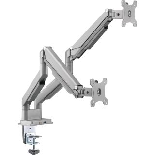 InLine® Tischhalterung mit Lifter & USB/Audio, 2 Monitore bis 81cm (32"),silber