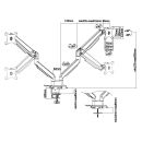 InLine® Tischhalterung mit Lifter & USB/Audio, 2 Monitore bis 81cm (32"),silber