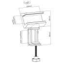 InLine® Tischklemme für Steckdosenleiste, drehbar, Schraubklemme, schwarz