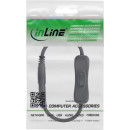 InLine® DC Kabel mit Schalter, DC ST/BU 4,0x1,7mm, AWG 18, schwarz, 0,20m