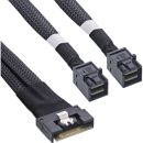 InLine® Slim SAS Kabel, SFF-8654 8i zu 2x SFF-8643,...