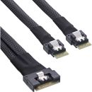 InLine® Slim SAS Kabel, SFF-8654 8i zu 2x SFF-8654...