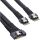 InLine® Slim SAS Kabel, SFF-8654 8i zu 2x SFF-8654 4i, 0,75m