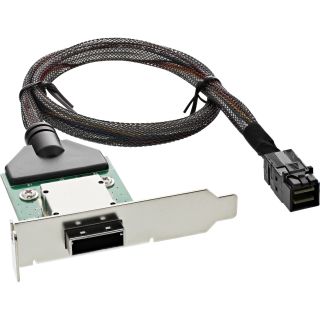 InLine® SAS HD LP PCI Slotblech m. Kabel, ext. SFF-8088 auf int. SFF-8643, 0,75m