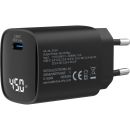 InLine® USB PD Netzteil, GaN Ladegerät, 1-Port, USB-C, 45W, mit Display