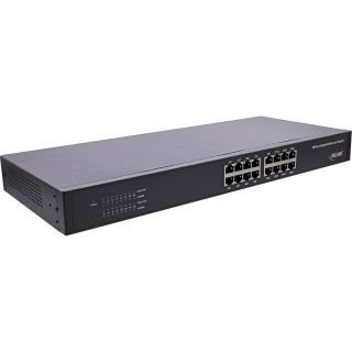 InLine® Gigabit Netzwerk Switch 16-Port, 1Gb/s, 19" 1HE, lüfterlos