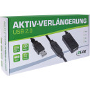 InLine® USB 2.0 Aktiv-Verlängerung, USB-A Stecker/Buchse, 15m