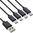 InLine® USB 4in1 Y-Ladekabel, 1x USB-A Stecker an 4x...