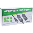 InLine® USB 3.2 Gen.1 Aktiv-Verlängerung, USB-A Stecker an USB-C Buchse, 15m