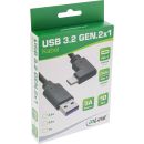 InLine® USB 3.2 Kabel, USB-C Stecker gewinkelt an A...