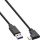 InLine® USB 3.2 Kabel, USB-C Stecker gewinkelt an A Stecker, schwarz, 1m