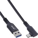 InLine® USB 3.2 Gen.1 Kabel, USB-C St gewinkelt -...