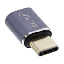 InLine® USB4 Adapter, USB-C Stecker/Buchse, Aluminium, grau