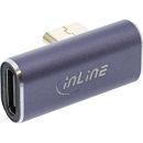 InLine® USB4 Adapter, USB-C Stecker/Buchse vertikal rechts/links gewinkelt