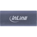 InLine® USB4 Adapter, USB-C Buchse/Buchse, Aluminium, grau