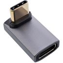 InLine® USB4 Adapter, USB-C Stecker/Buchse oben/unten...