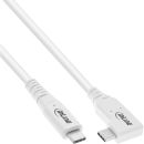 InLine® USB4 Kabel, USB-C, einseitig gewinkelt, PD...